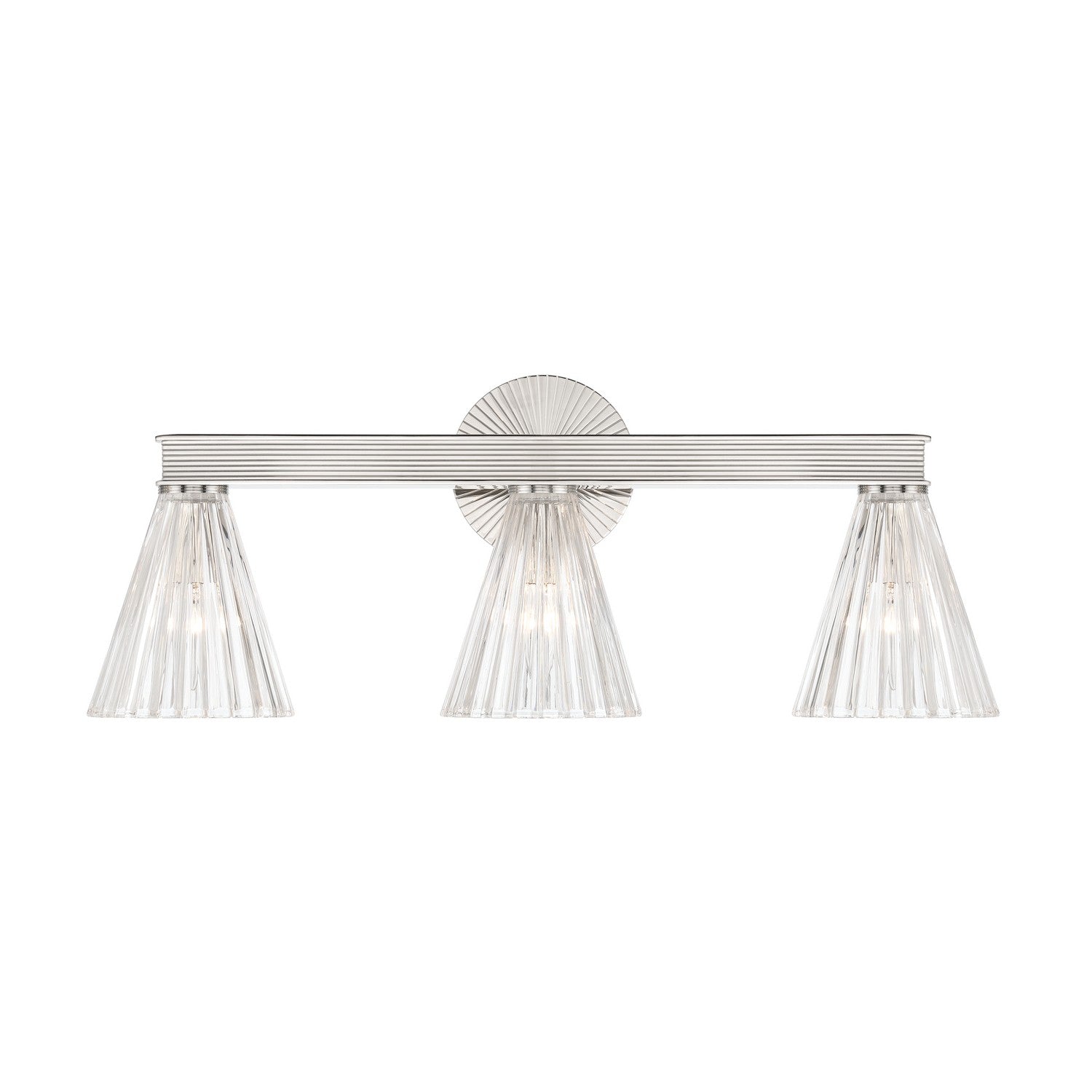 Crystorama - LOT-703-PN - Applique murale trois lumières - Lotus - Nickel poli