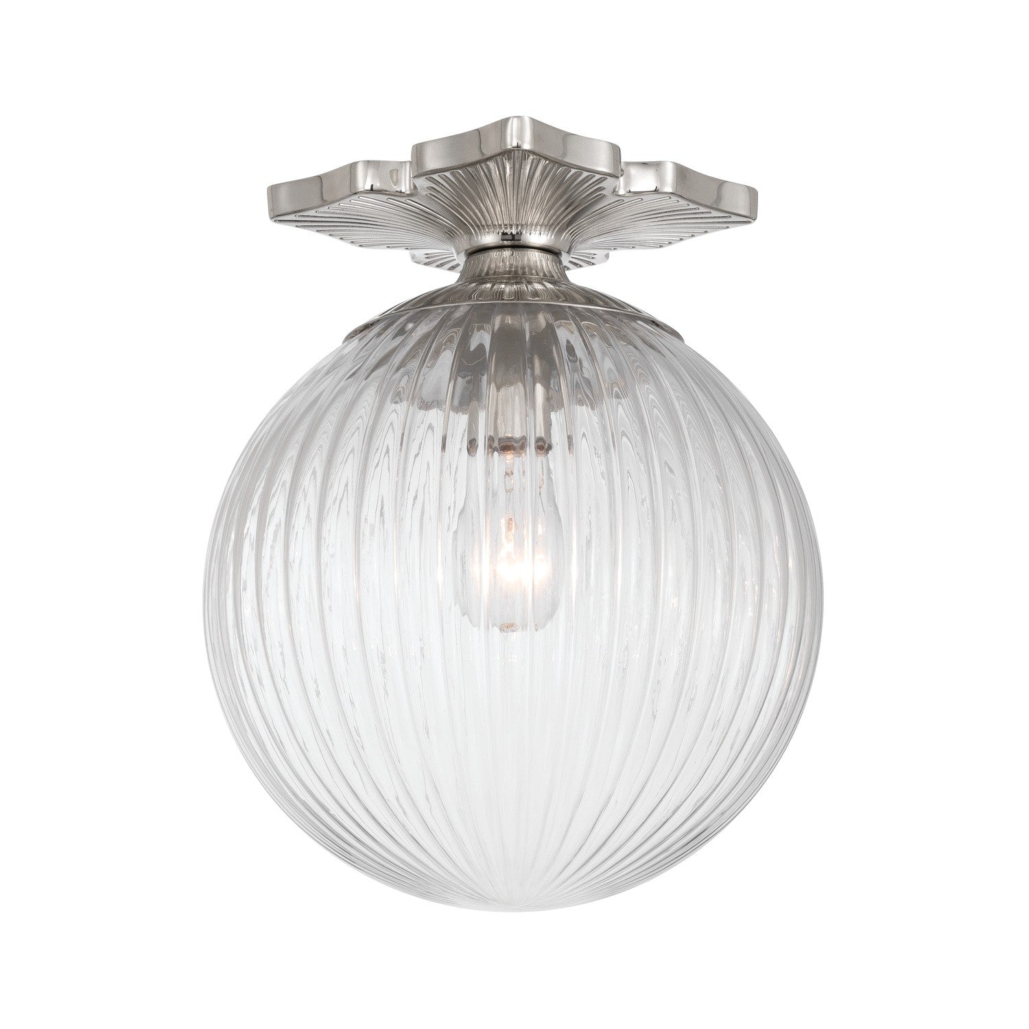 Crystorama - ORY-1003-PN-CL - One Light Semi Flush Mount - Orly - Polished Nickel
