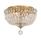 Crystorama - ROS-A1004-AG-CL-MWP - Quatre lumières Plafonnier - Roslyn - Laiton vieilli