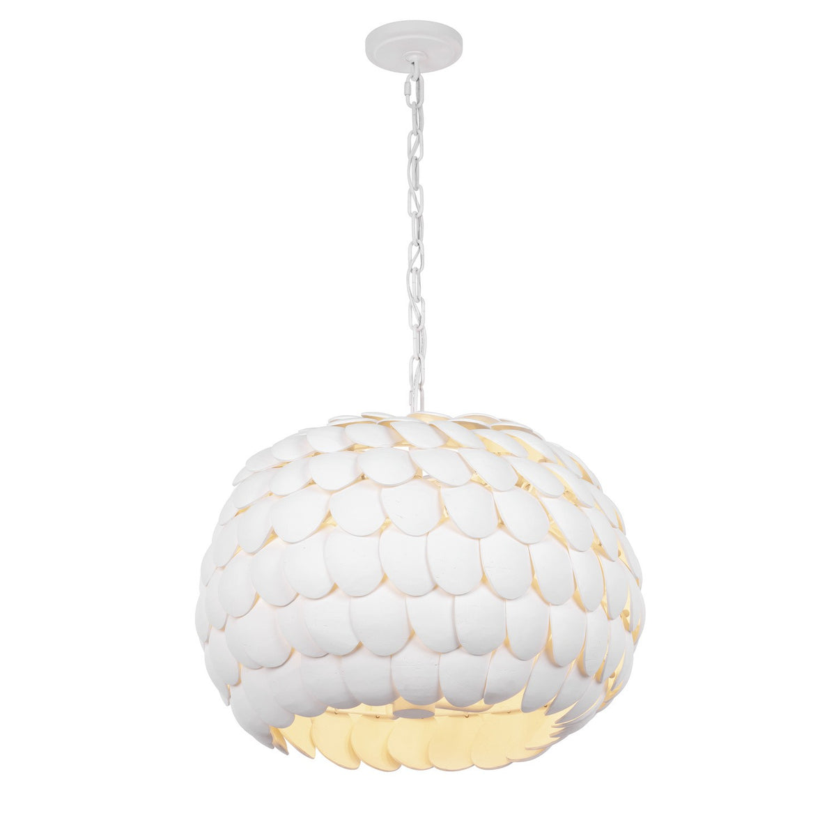 Crystorama - TAL-9404-MT - Five Light Chandelier - Talia - Matte White