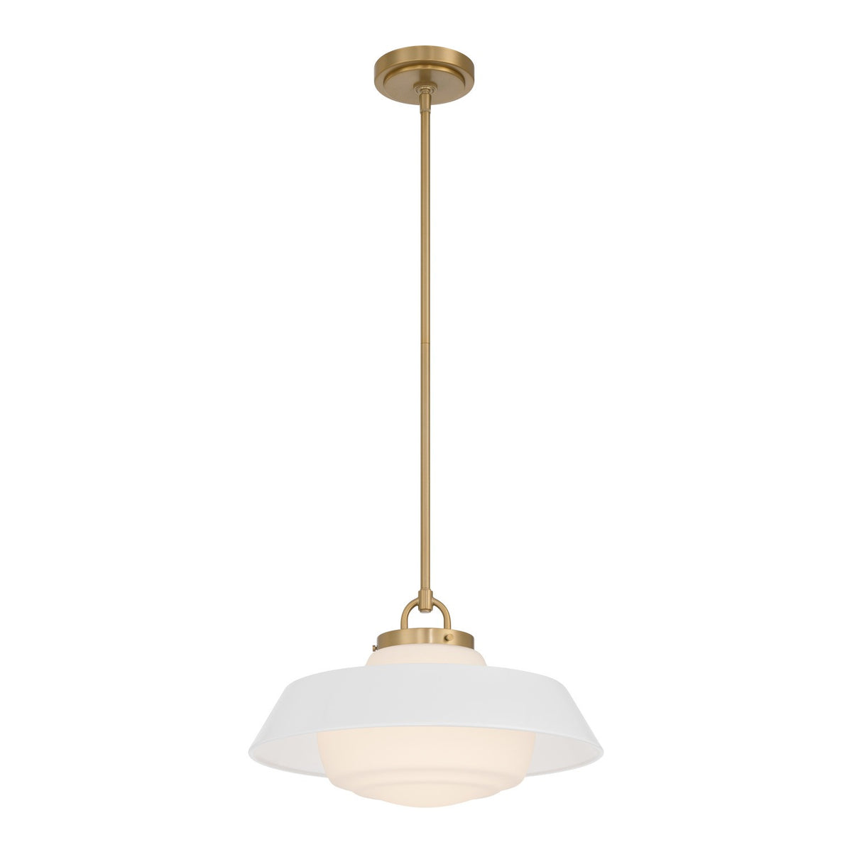 Crystorama - XAN-8006-VG-WH - Une lampe Suspension - Xander - Or vibrant