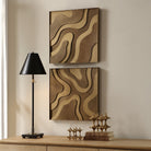 Uttermost - 03502 - Ensemble de décoration murale (2 pièces) - Golden Terrain - Or antique et bronze