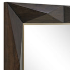 Uttermost - 08285 - Miroir - Diamant brut - Teinte noyer foncé avec acier inoxydable plaqué laiton