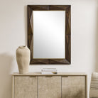 Uttermost - 08285 - Miroir - Diamant brut - Teinte noyer foncé avec acier inoxydable plaqué laiton