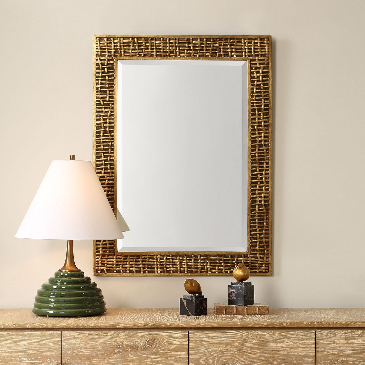 Uttermost - 08288 - Mirror - Woven In Time - Antiqued Gold Leaf