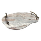 Uttermost - 18308 - Plateau - Pierre et brindille - Élégant veinage gris, blanc et rouille