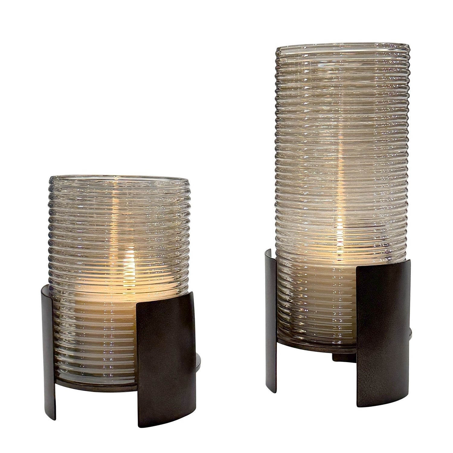 Uttermost - 18312 - Candleholders Set/2 - Fluted Fire - Dark Bronze
