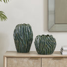 Uttermost - 18325 - Ensemble de 2 vases - Veridian Ridge - Vert et bleu