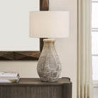 Uttermost - 30546-1 - Une lumière Lampe de table - Dorothea - Gris pierre vieilli