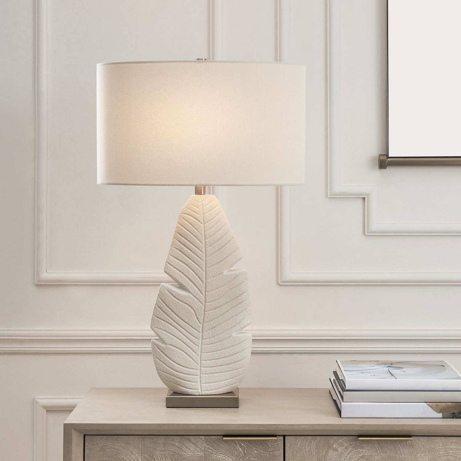 Uttermost - 30557 - Une lumière Lampe de table - Feuille de palmier - Laiton