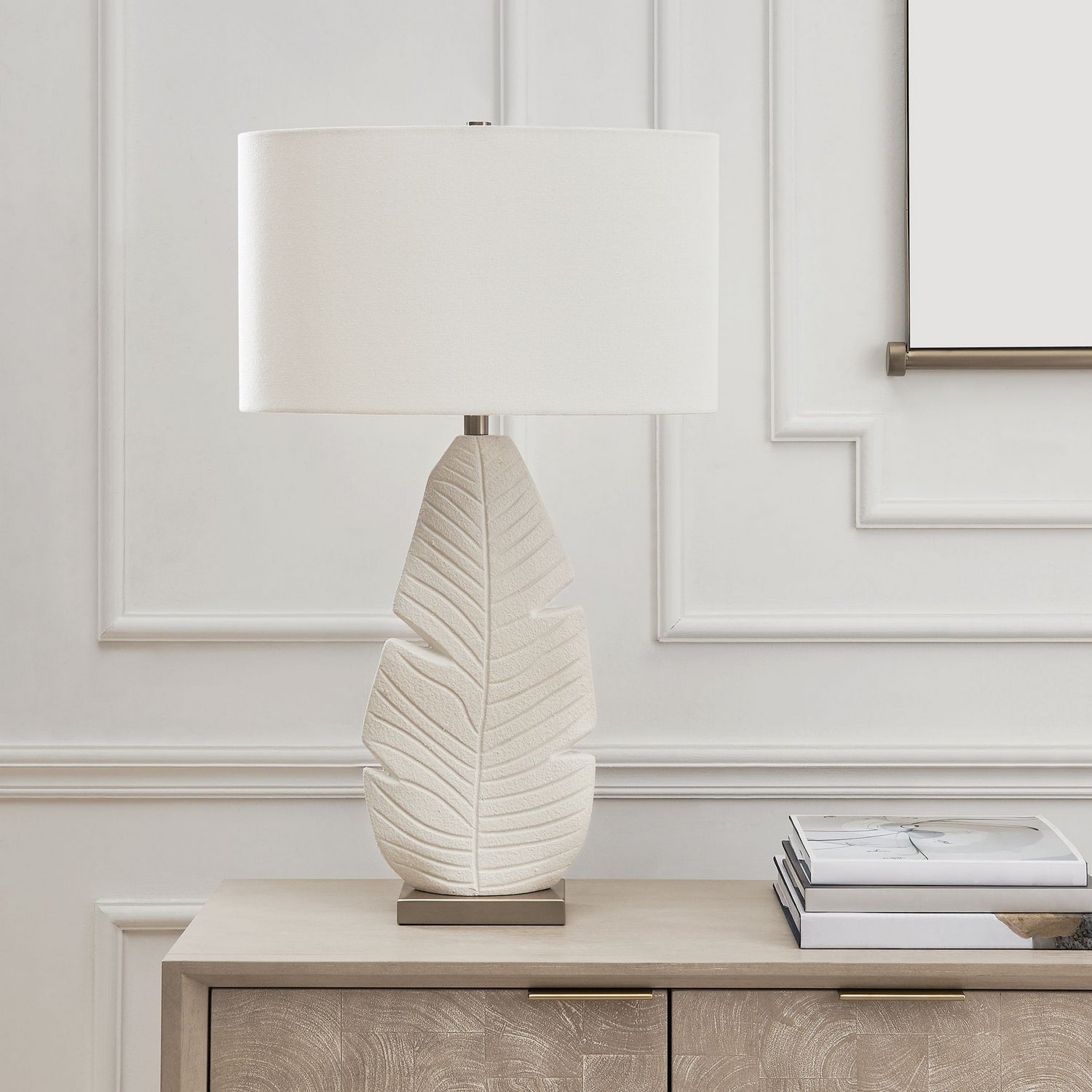 Uttermost - 30557 - Une lumière Lampe de table - Feuille de palmier - Laiton