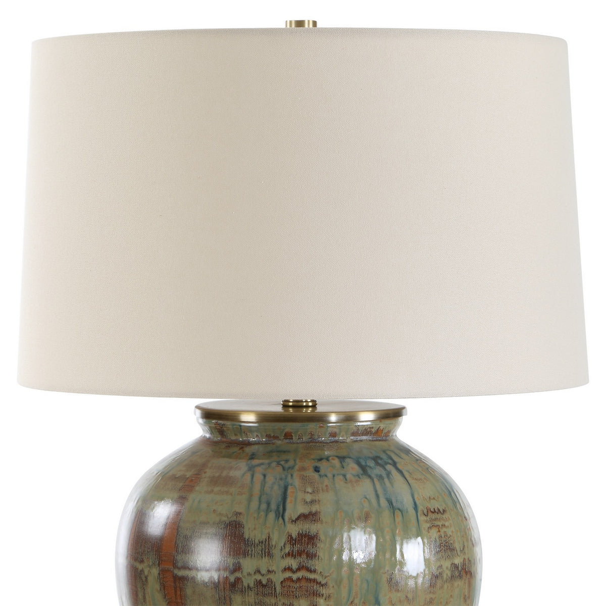 Uttermost - 30563-1 - Une lumière Lampe de table - Olisa - Laiton antique