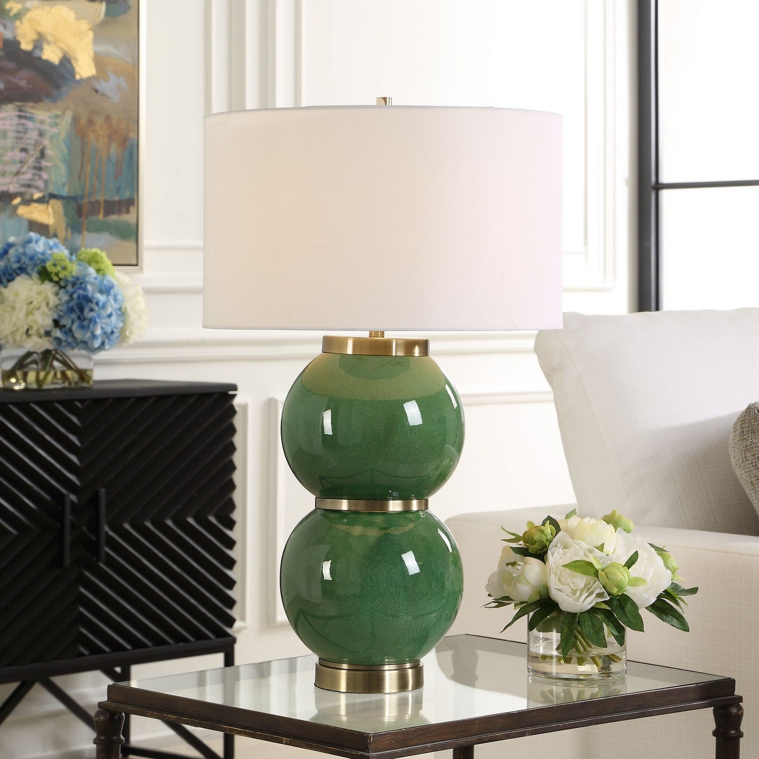 Uttermost - 30595-1 - One Light Table Lamp - Banner - Antique Brass