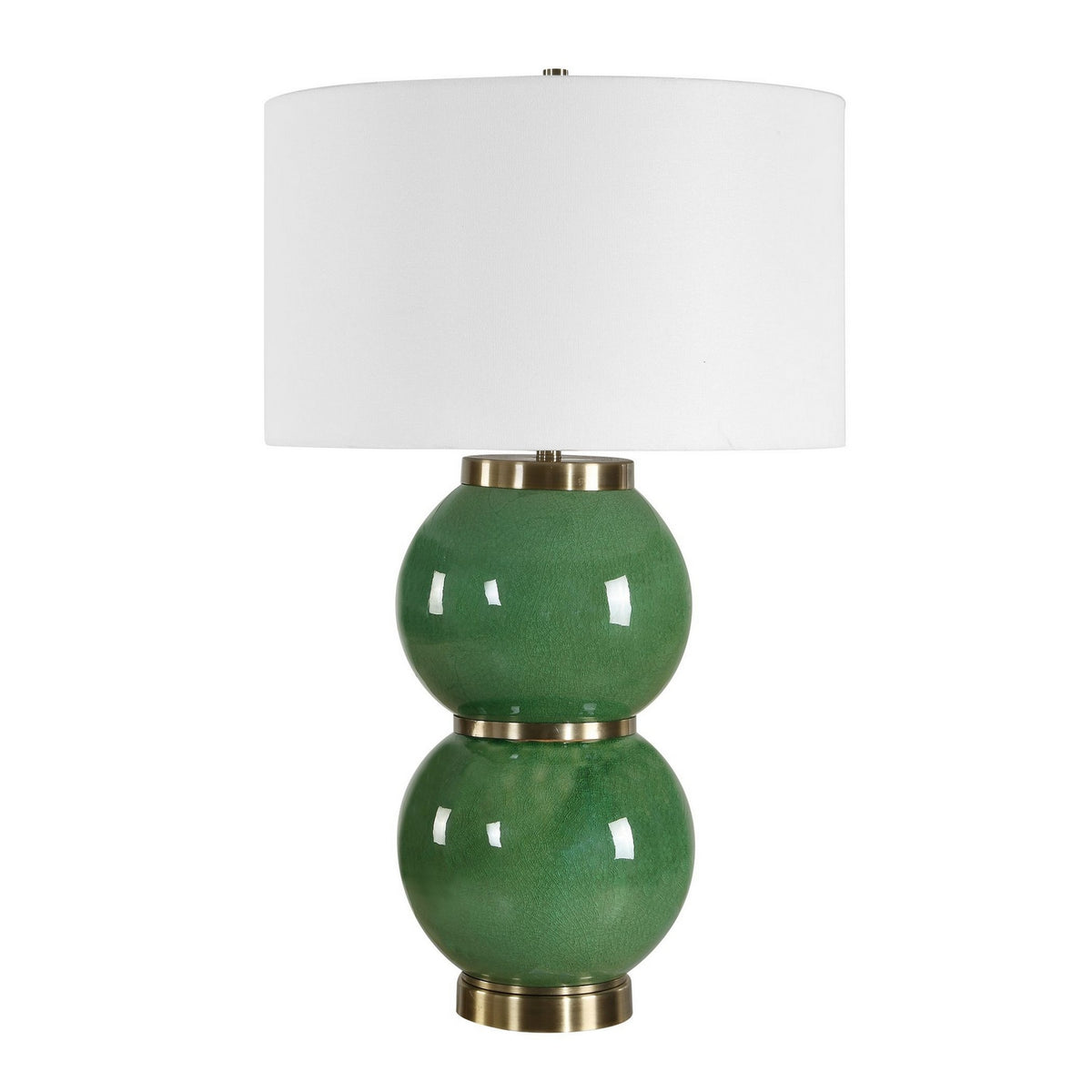 Uttermost - 30595-1 - Une lumière Lampe de table - Bannière - Laiton antique