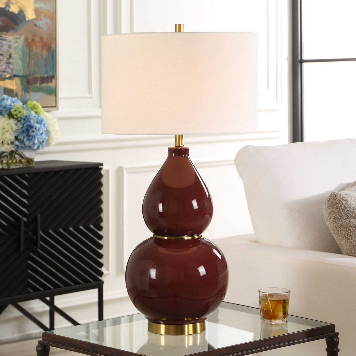 Uttermost - 30644-1 - One Light Table Lamp - Gourd - Antique Brass