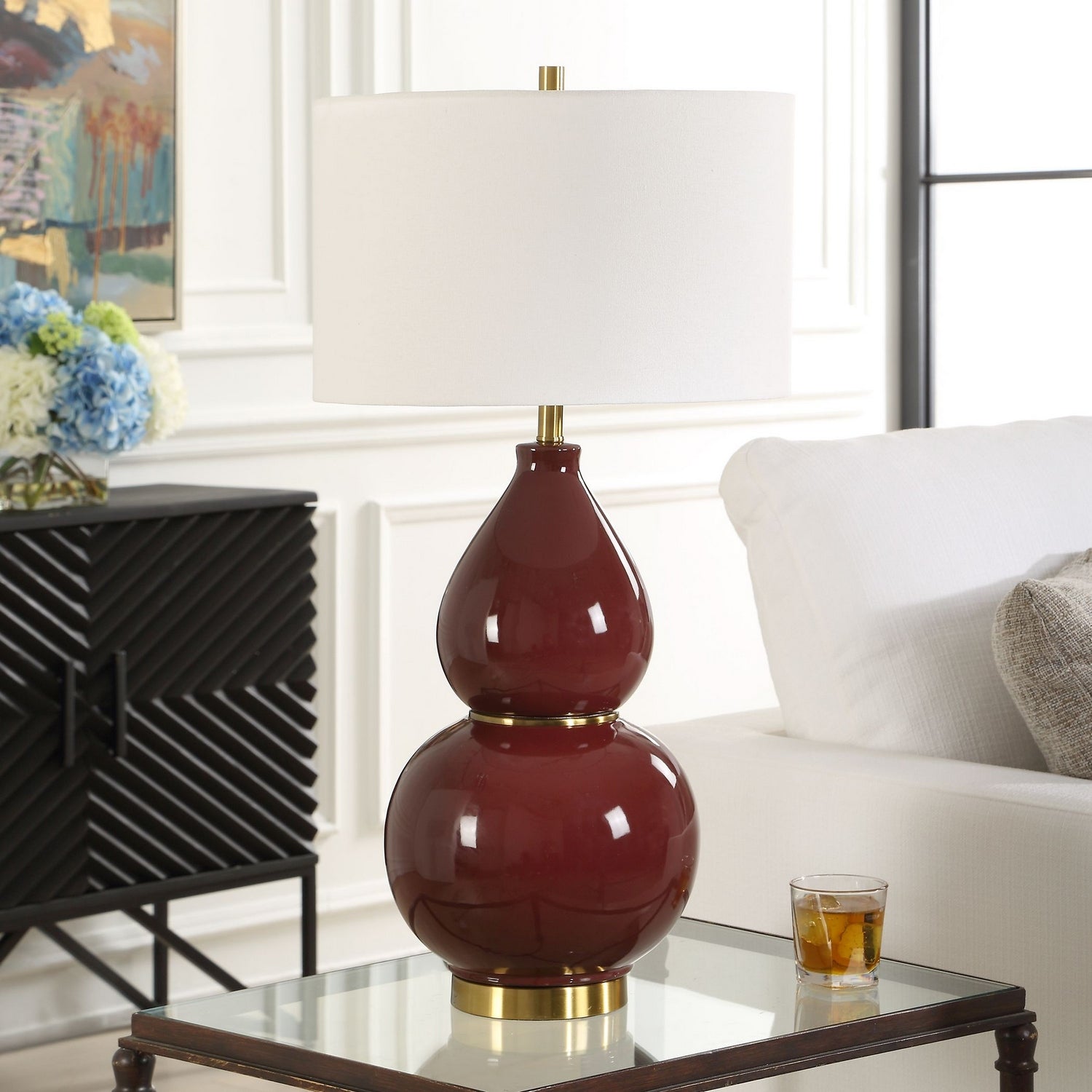Uttermost - 30644-1 - One Light Table Lamp - Gourd - Antique Brass