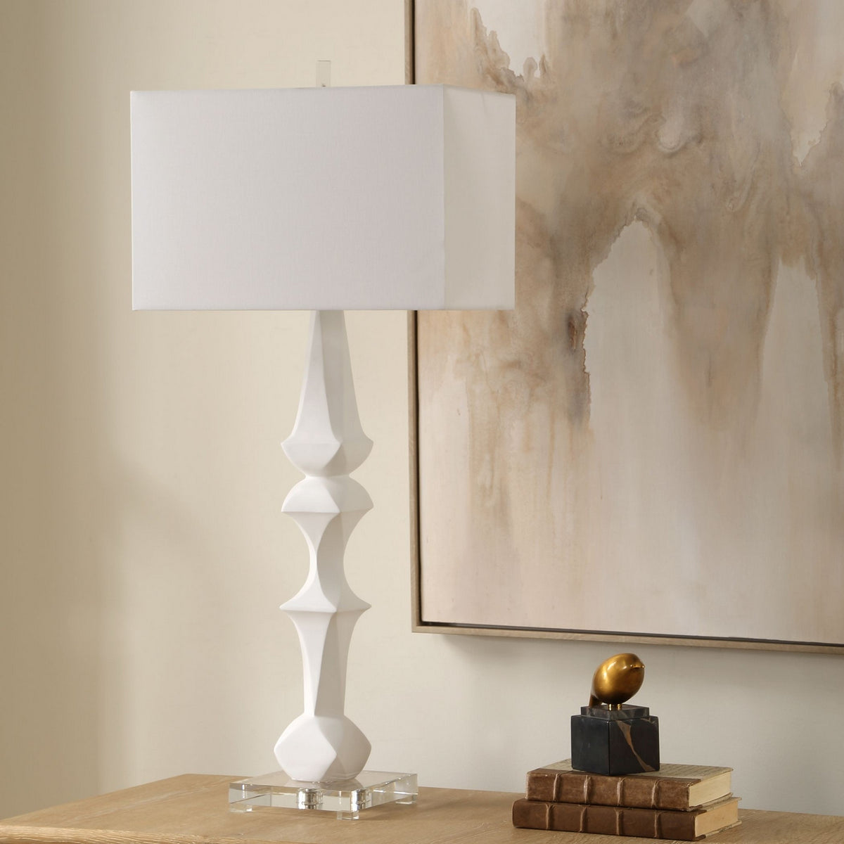 Uttermost - 30648 - One Light Table Lamp - Mayme - Polished Nickel