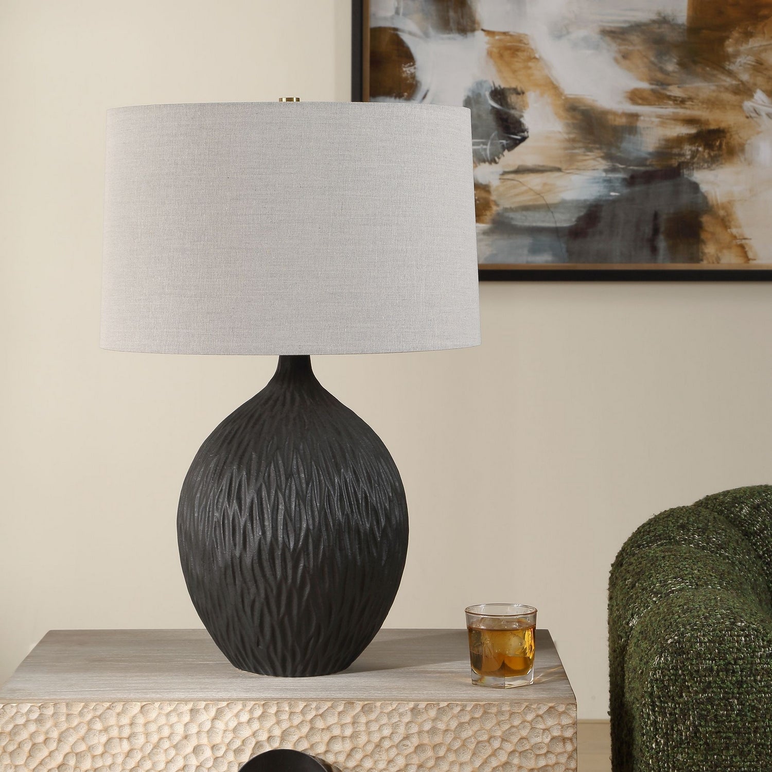 Uttermost - 30652-1 - One Light Table Lamp - Levee - Textured Satin Black