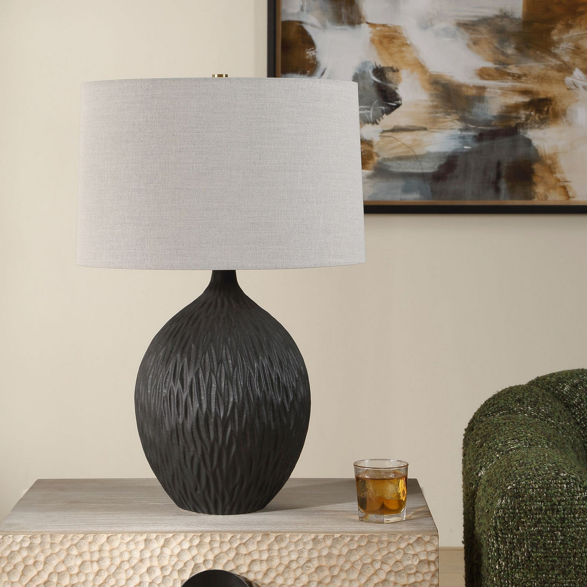 Uttermost - 30652-1 - One Light Table Lamp - Levee - Textured Satin Black