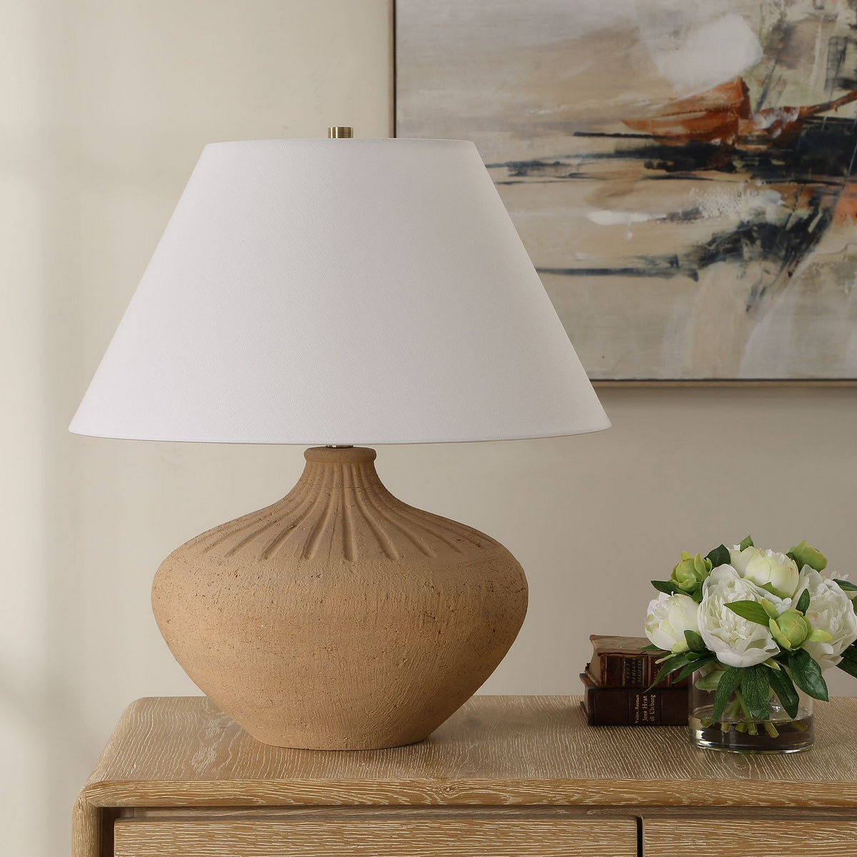 Uttermost - 30653-1 - Une lumière Lampe de table - Eldon - Laiton