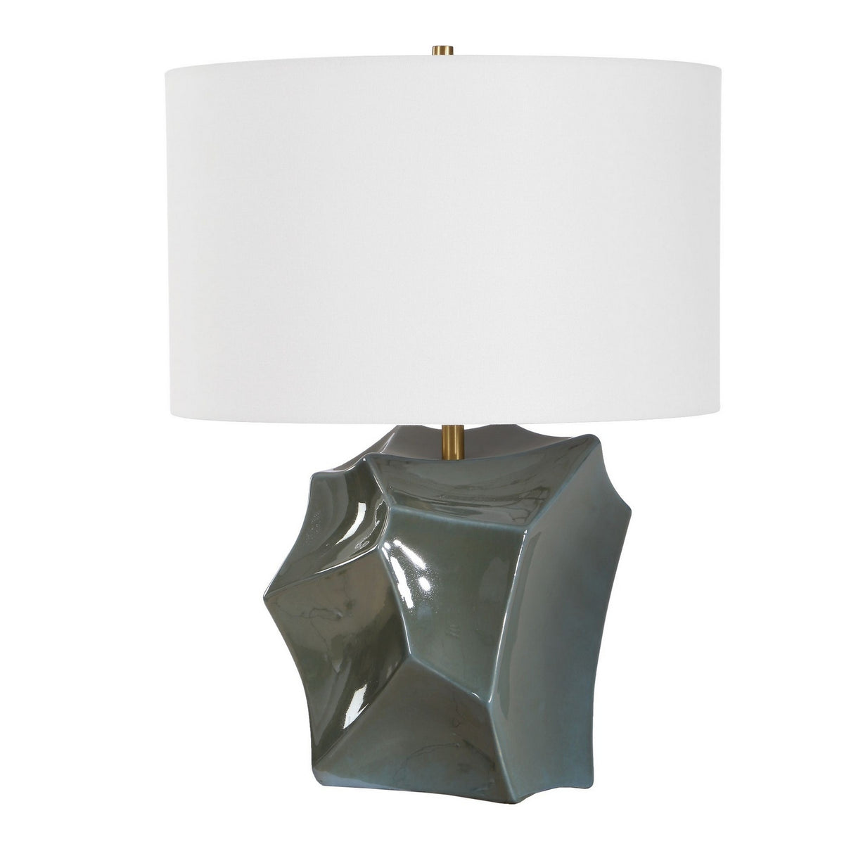Uttermost - 30662 - Une lumière Lampe de table - Prisma - Laiton antique