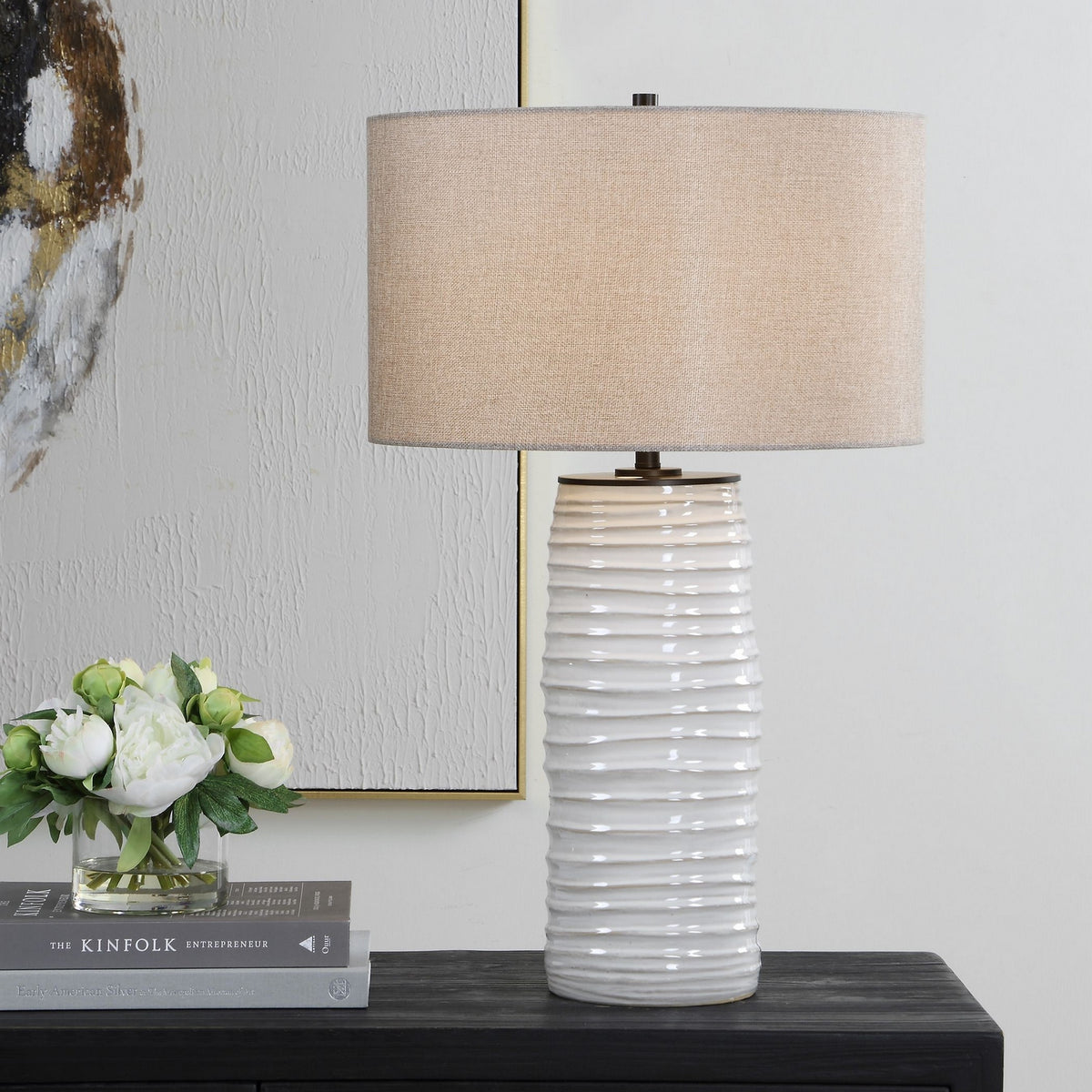 Uttermost - 30665 - One Light Table Lamp - Barat - Sleek Black