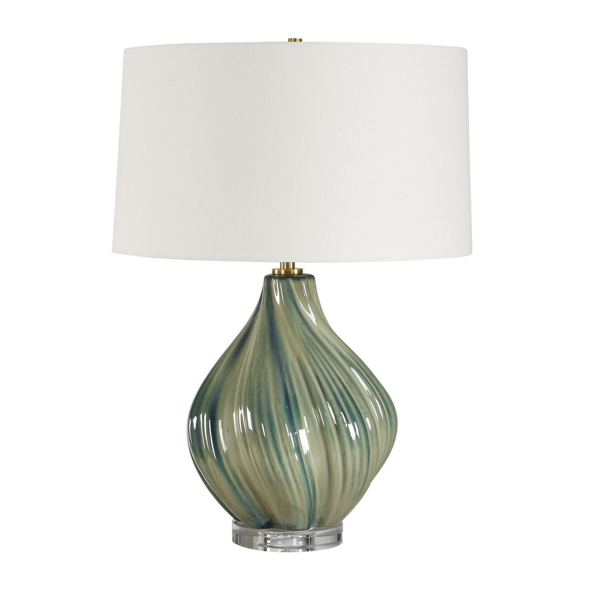 Uttermost - 30666 - Une lumière Lampe de table - Tausha - Laiton antique