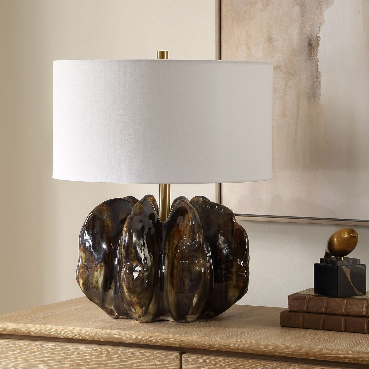 Uttermost - 30677 - Une lumière Lampe de table - Jaudon - Bronze chaud