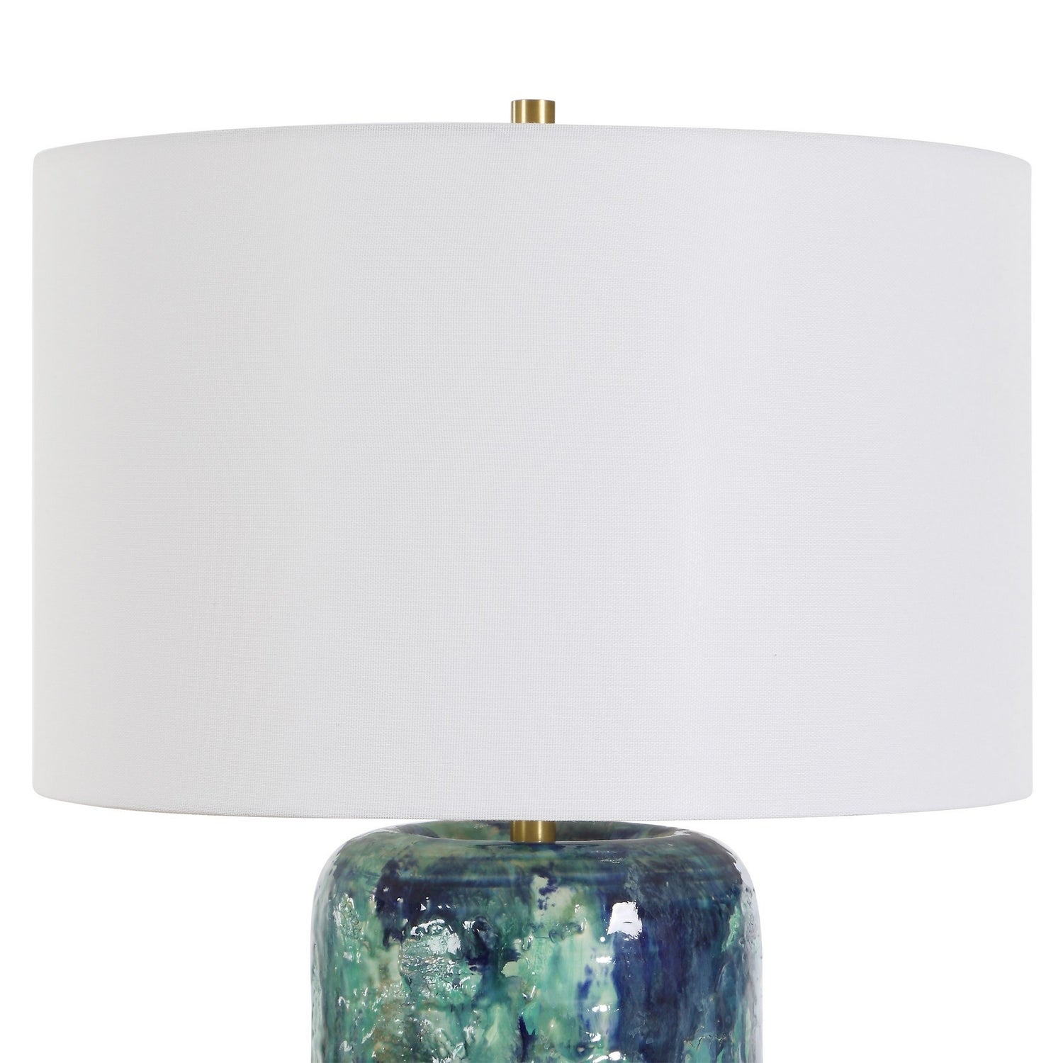 Uttermost - 30679 - One Light Table Lamp - Out Of The Blue - Antique Brass