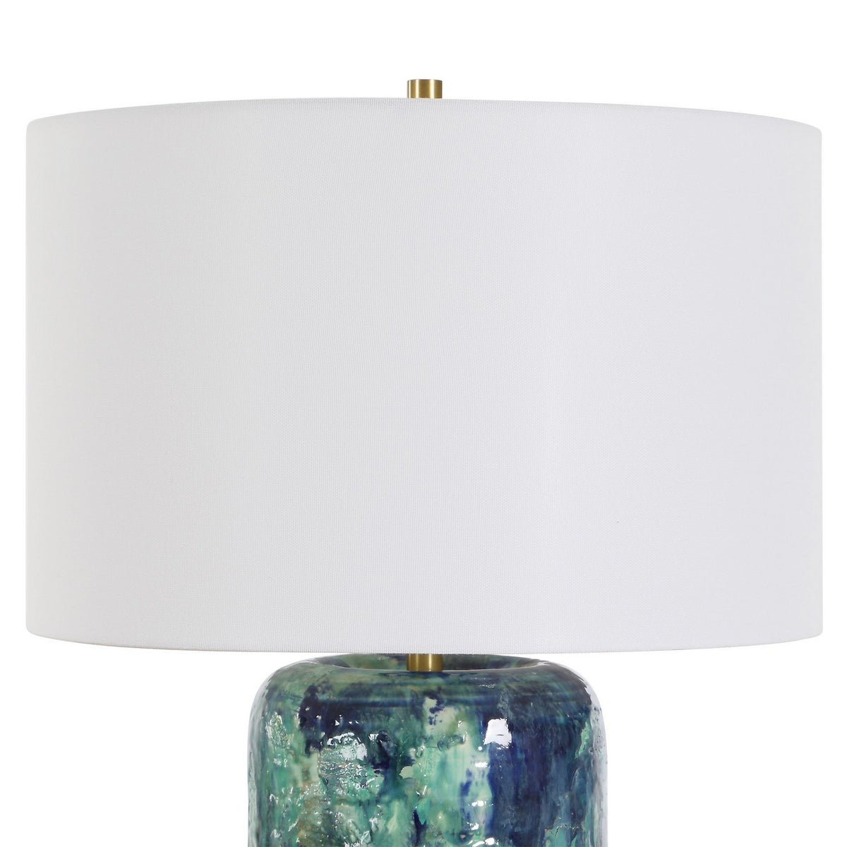 Uttermost - 30679 - One Light Table Lamp - Out Of The Blue - Antique Brass