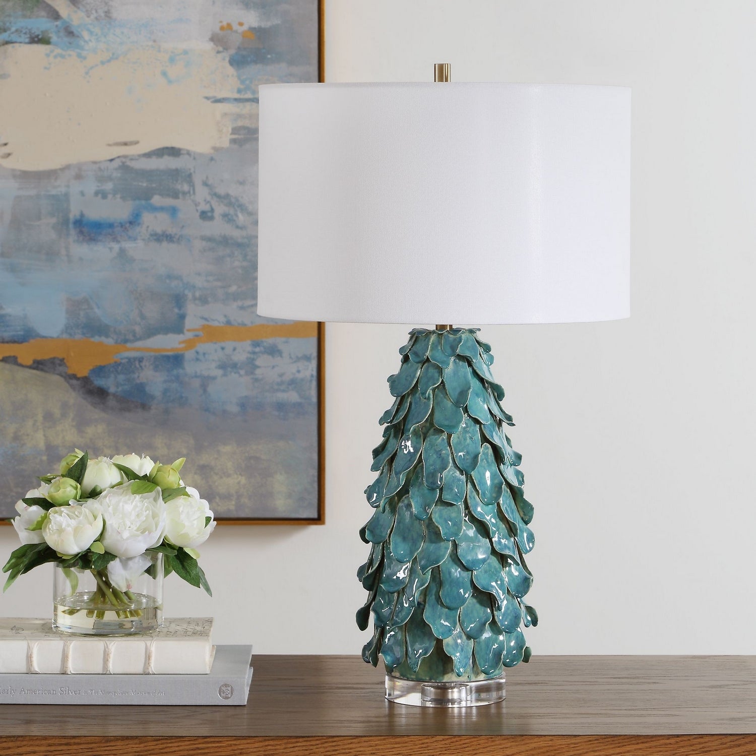 Uttermost - 30683 - One Light Table Lamp - Mina - Antique Brass