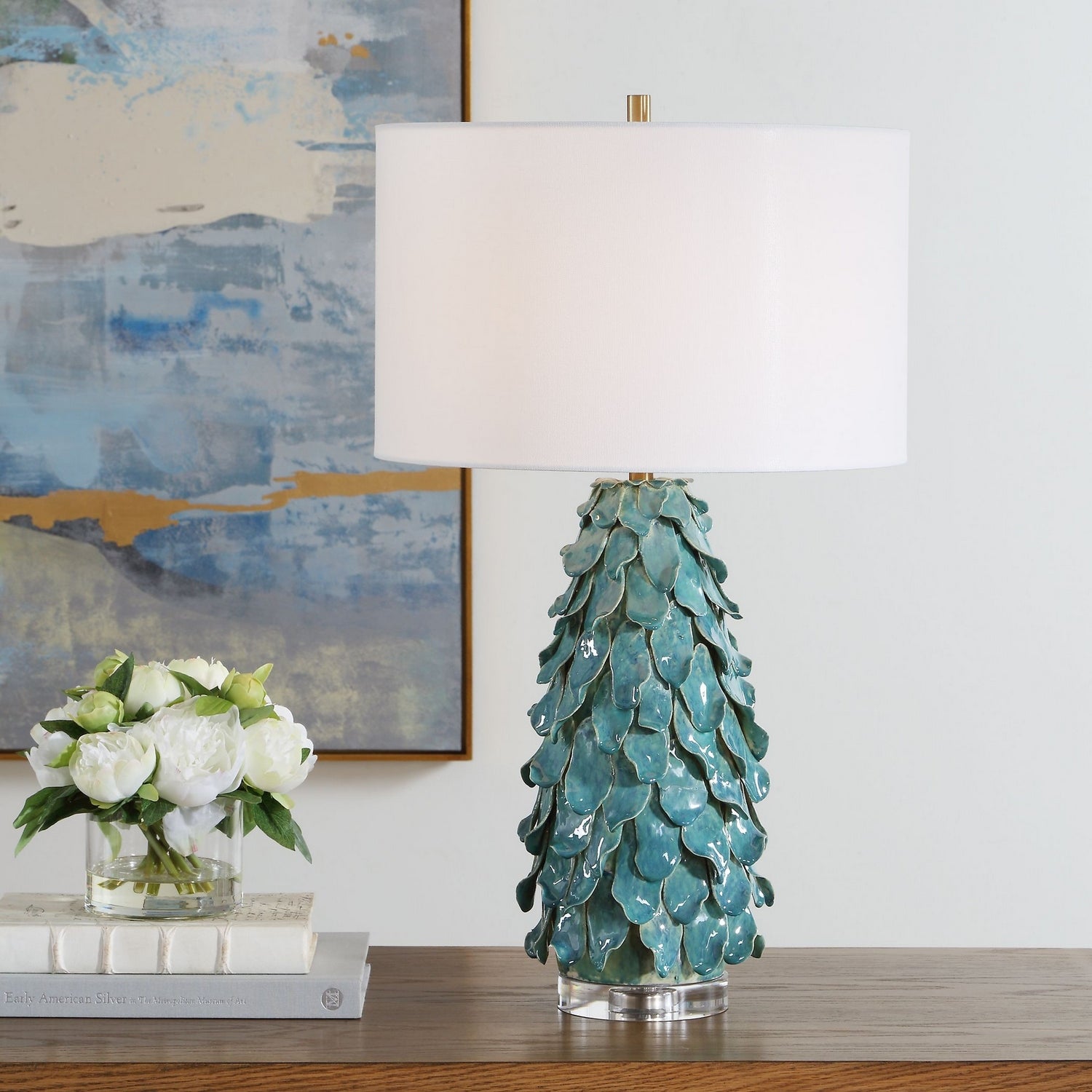 Uttermost - 30683 - One Light Table Lamp - Mina - Antique Brass