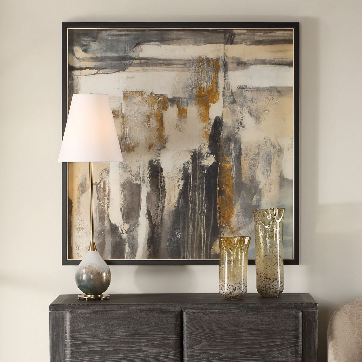 Uttermost - 32467 - Abstract Art - Landslide - Black