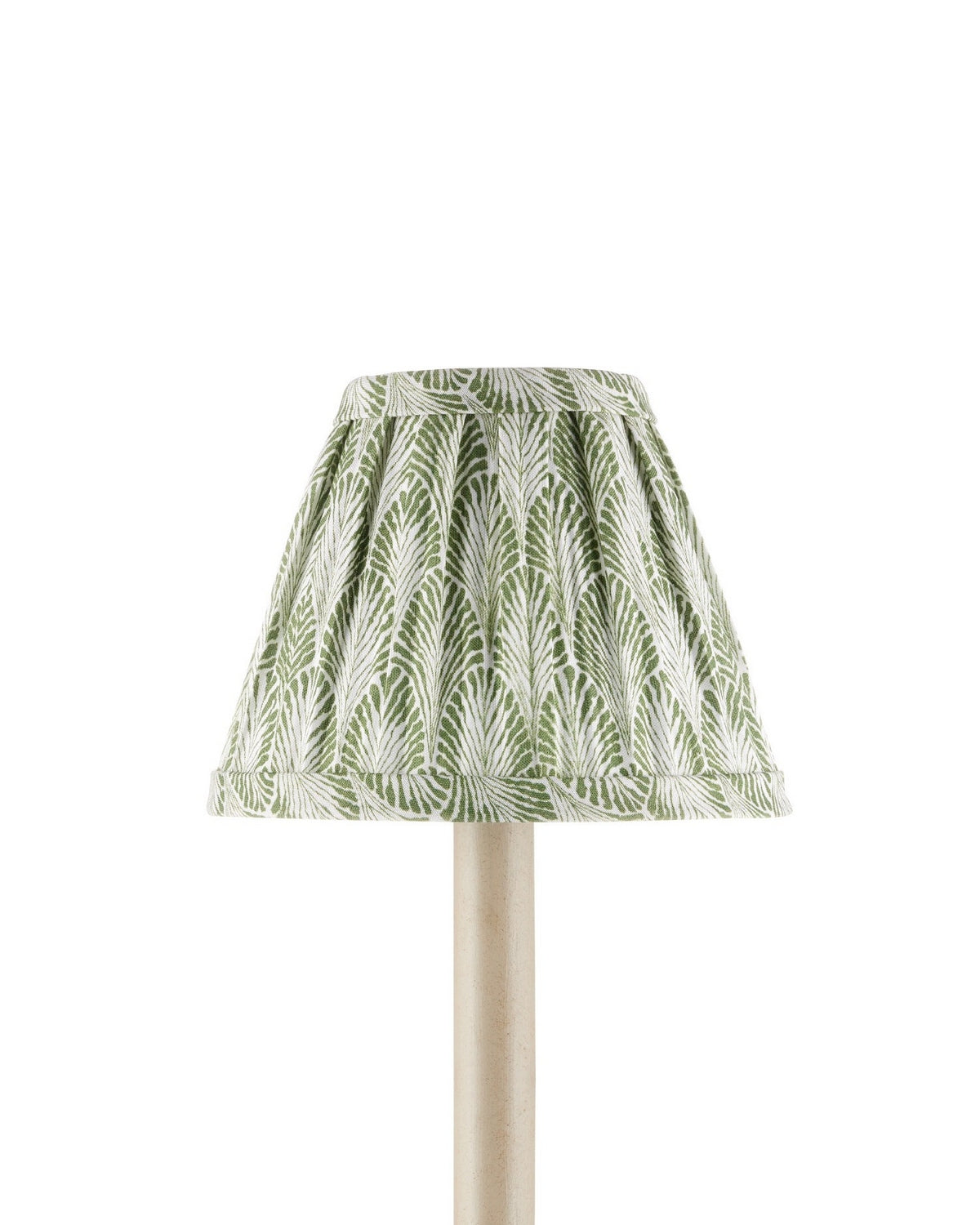Currey and Company 0900-0052 Plume Shade in Green/Ivory