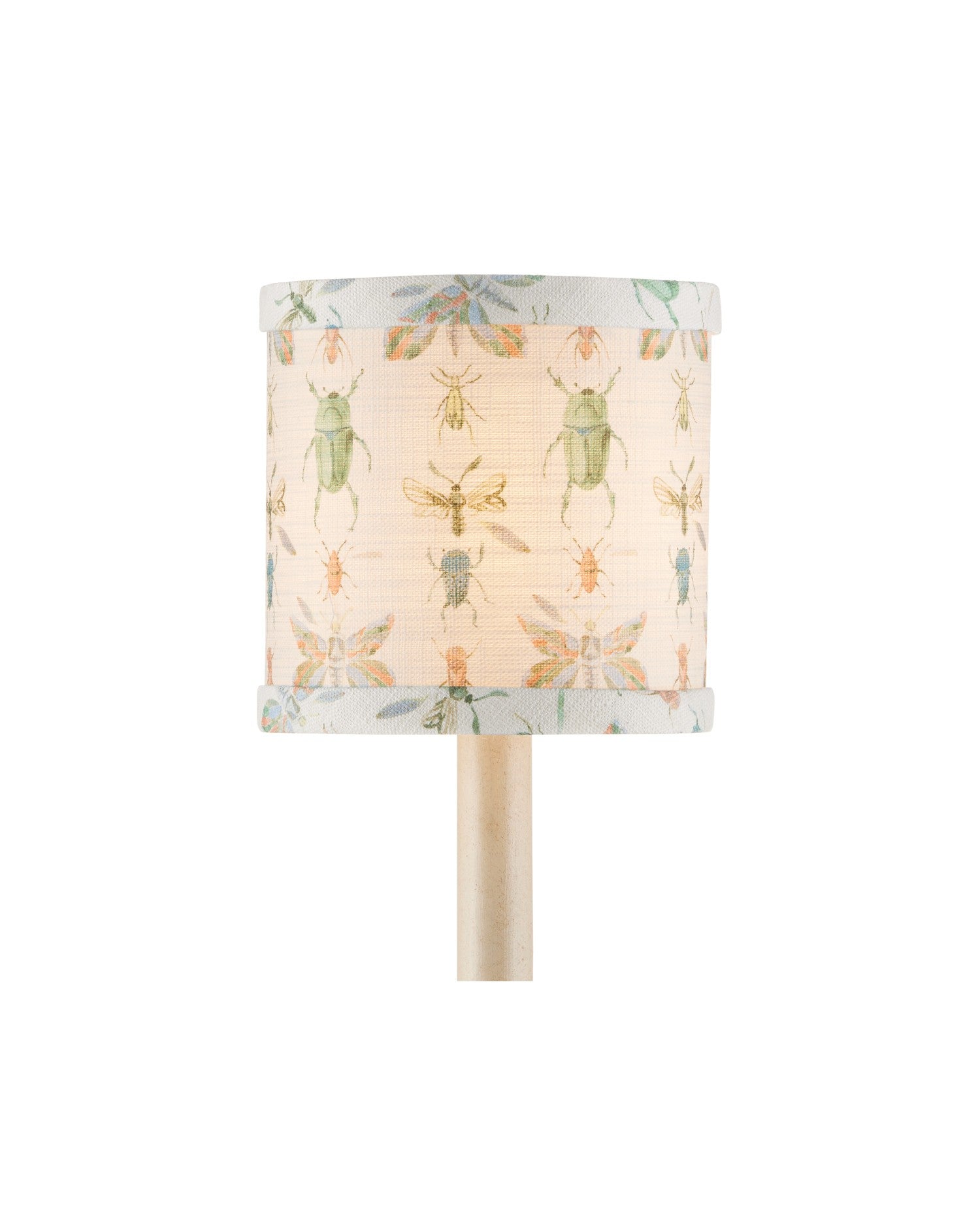 Currey and Company - 0900-0061 - Chandelier Shade - Bug Parade Drum Chandelier Shade - Ivory / Green / Yellow / Blue / Orange