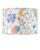 Abat-jour tambour Madeline de Currey and Company 0900-6010, coloris ivoire/bleu/vert/jaune/magenta
