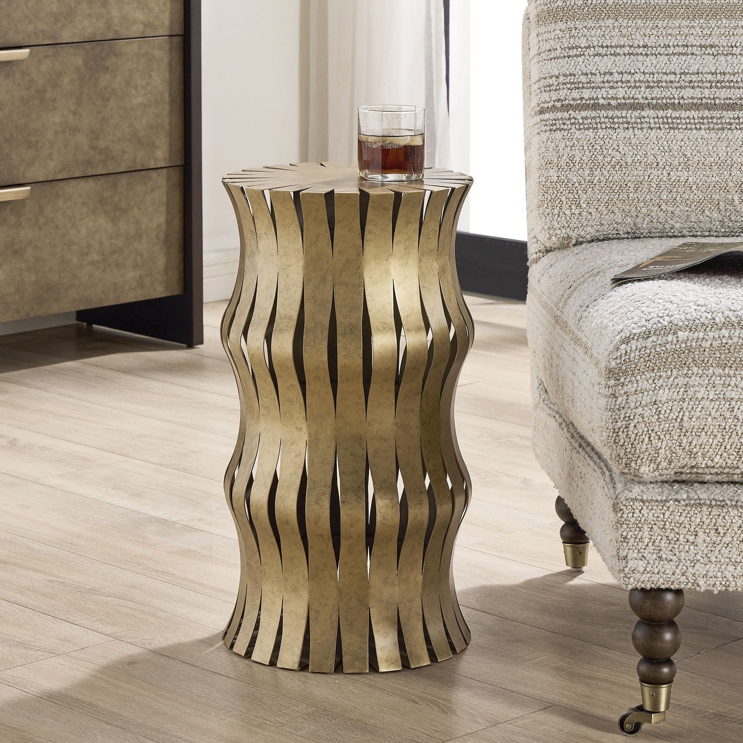 Uttermost - 50319 - Accent Table - Arida - Aged Gold