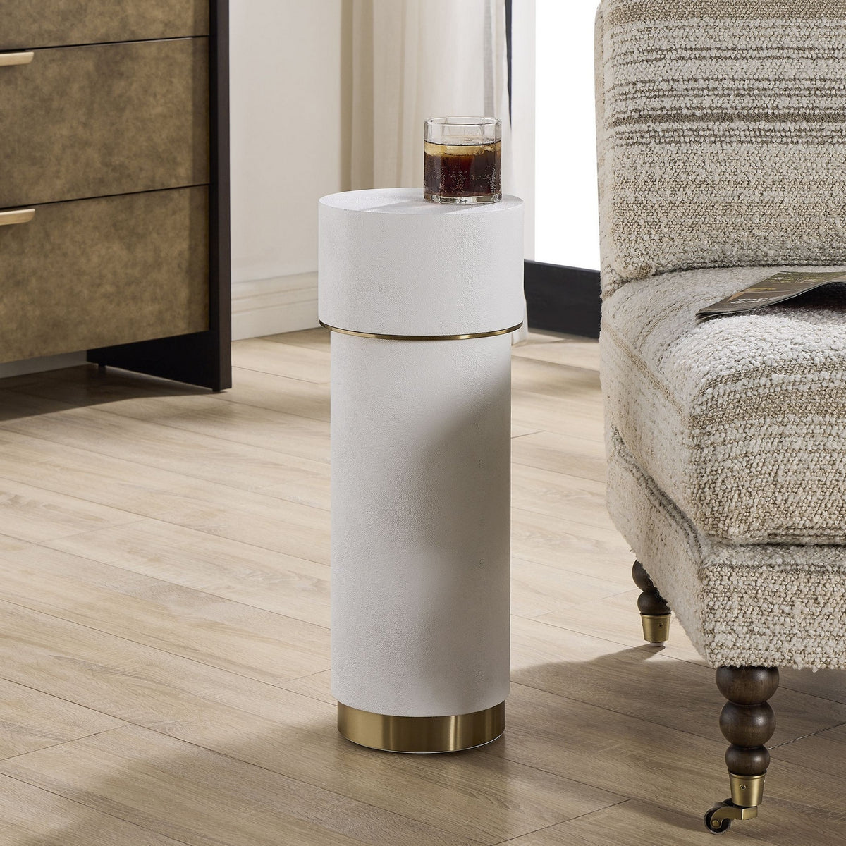 Uttermost - 50338 - Drink Table - Wessex - Brushed Brass
