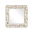 Currey and Company - 1000-0164 - Miroir - Miroir carré Piddock - Blanc