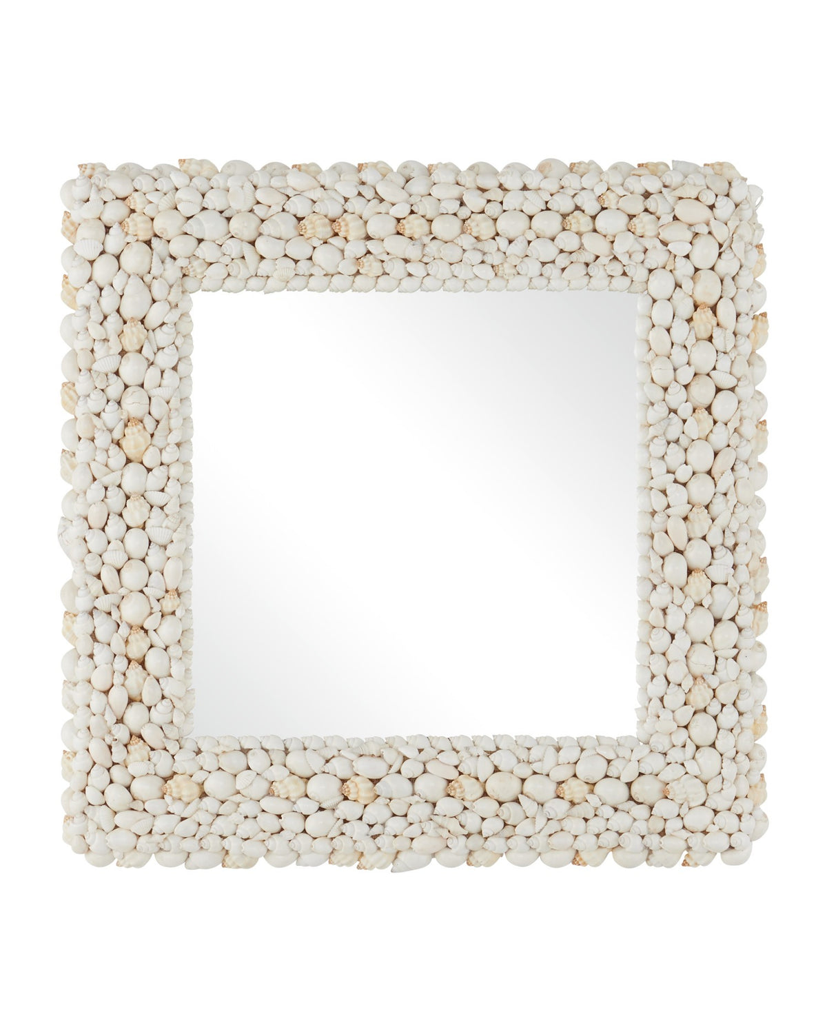 Currey and Company - 1000-0164 - Mirror - Piddock Square Mirror - White