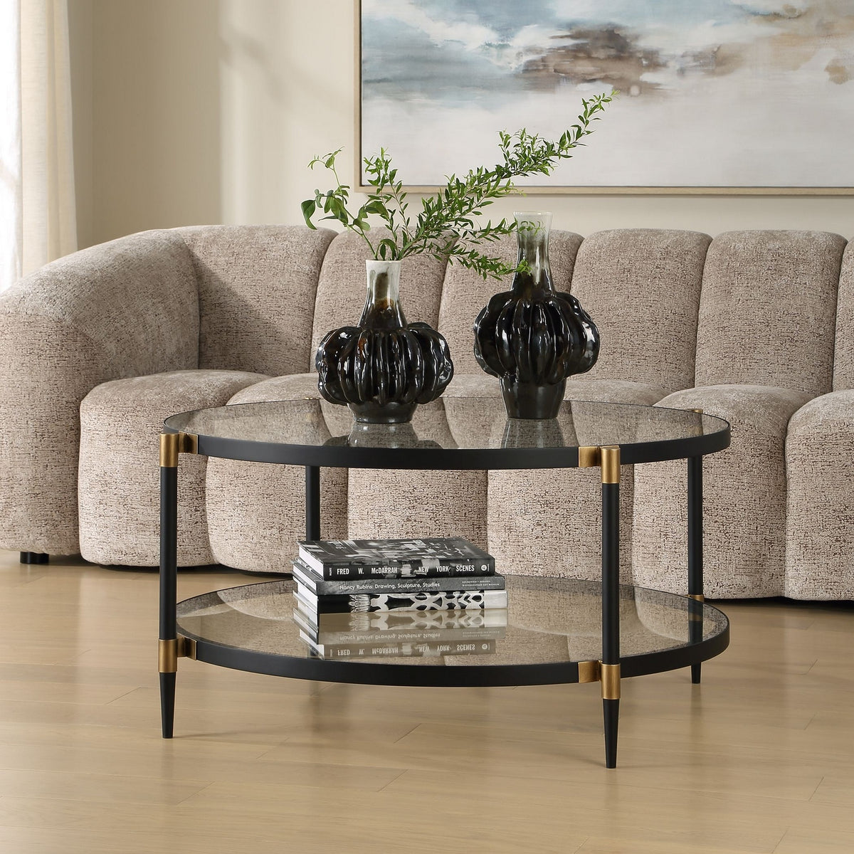 Uttermost - 50361 - Coffee Table - Chadid - Black Iron