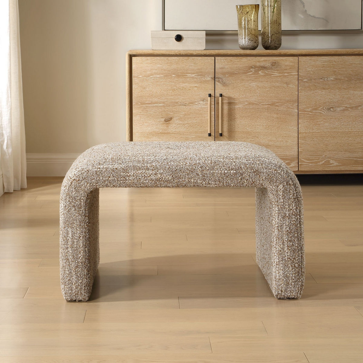 Uttermost - 53048 - Banc - Leora - Caramel et gris