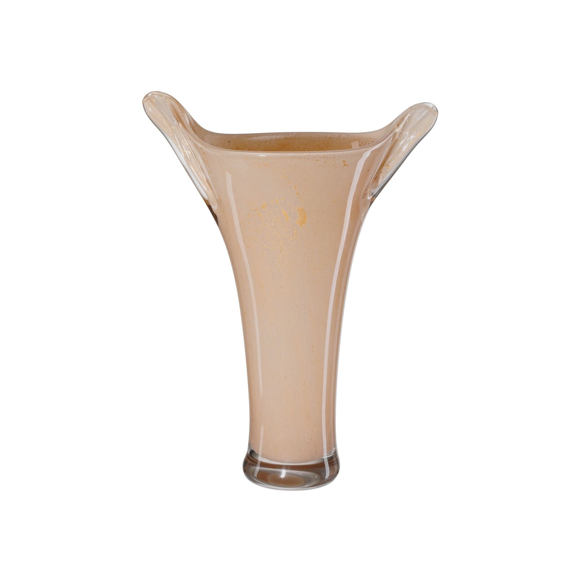 Currey and Company - 1200-0989 - Vase - Tamara Tall Vase - Soft Peach / Gold
