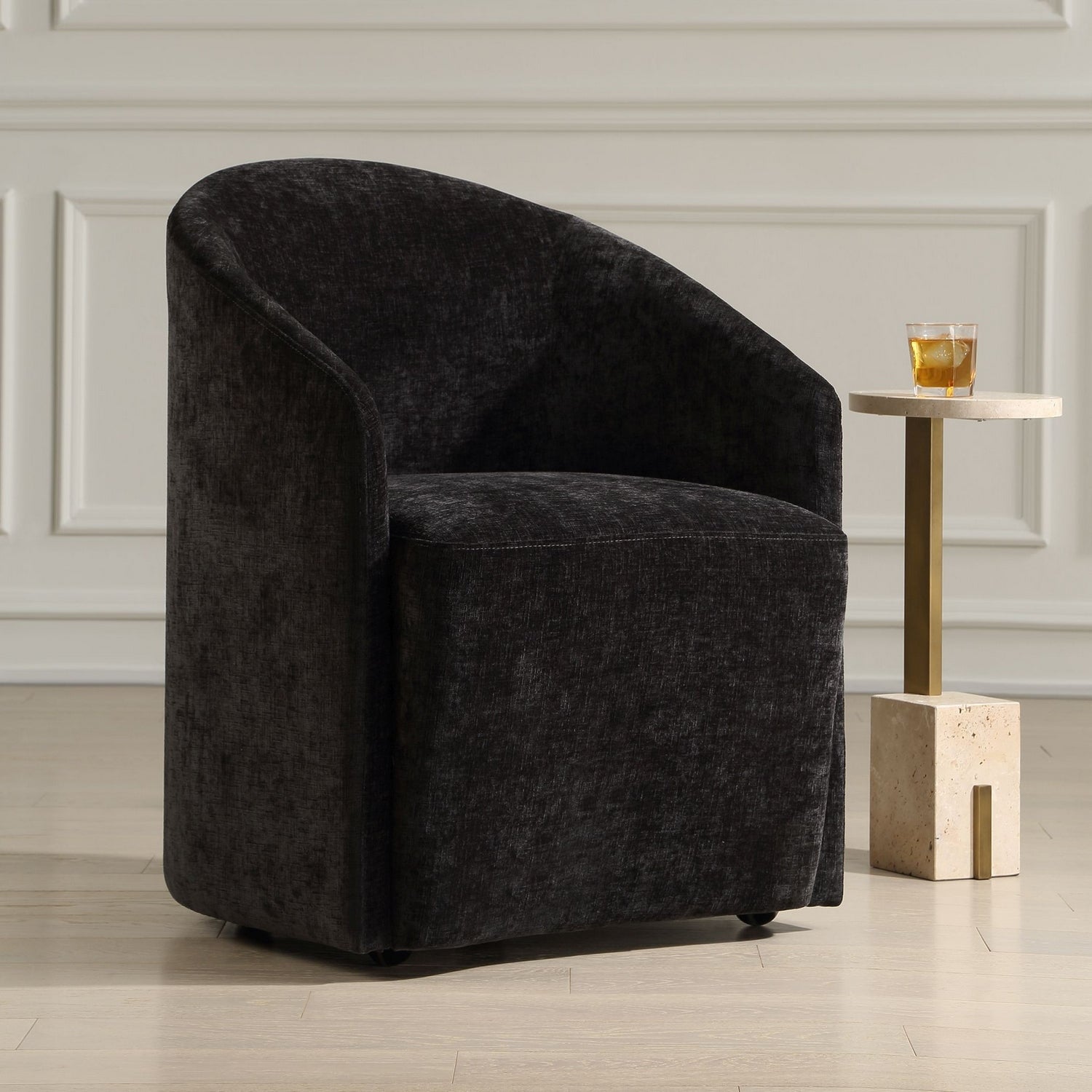 Uttermost - 53068 - Chaise de salle à manger - Harbor - Gris anthracite à hachures croisées
