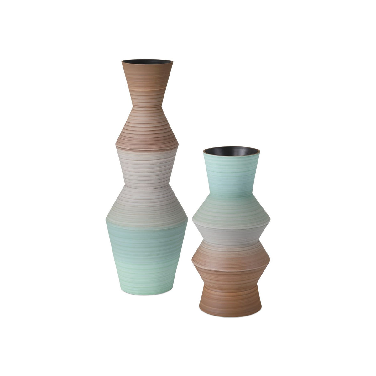 Currey and Company - 1200-1008 - Vase - Années 80 - Marron / Bleu clair