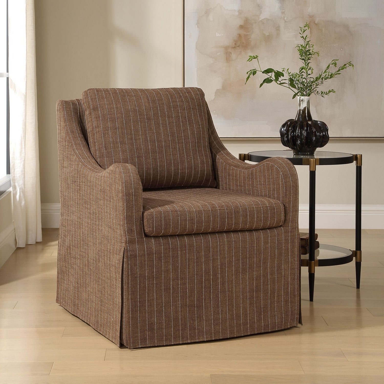 Uttermost - 53077 - Fauteuil pivotant - Luisa - Brun teck