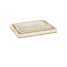 Currey and Company - 1200-1021 - Ensemble de 2 plateaux - Casey - Naturel / Laiton