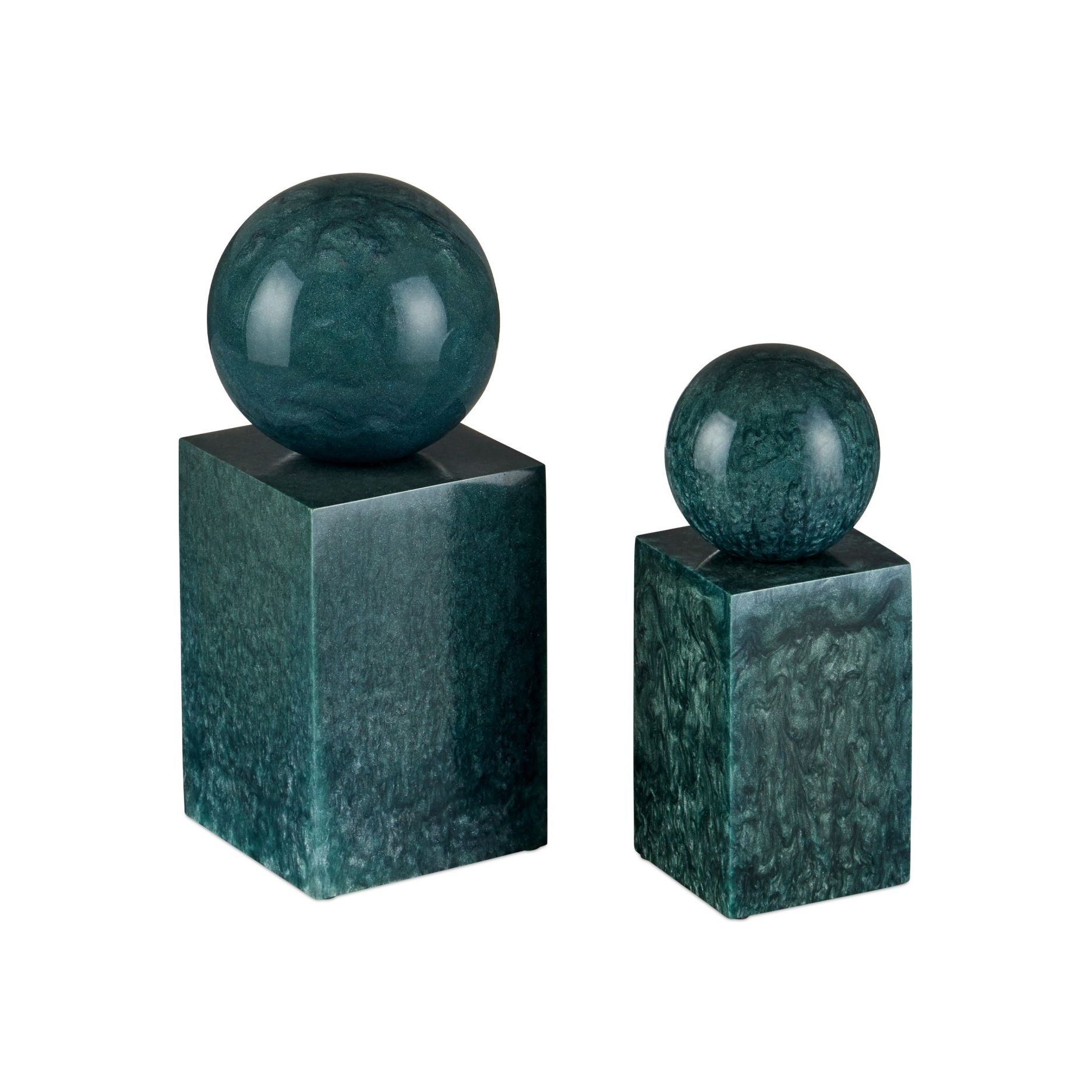 Currey and Company - 1200-1026 - Ensemble de 2 objets - Nova - Turquoise