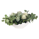 Uttermost - 60256 - Centre de table en forme de bol - Fleurs de protéa - Blanc