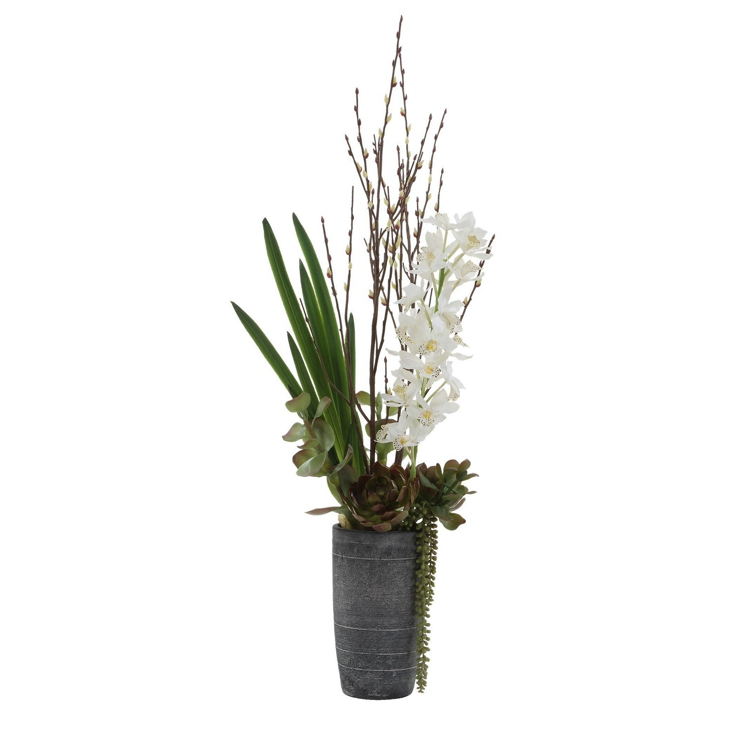 Uttermost - 60265 - Centre de table vase - Orchidée Eterna - Blanc